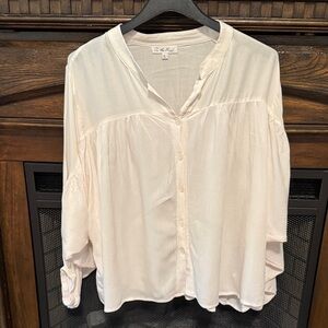 On the Road Ballet Pink Button Down Blouse